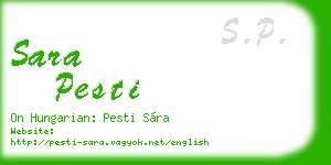 sara pesti business card
